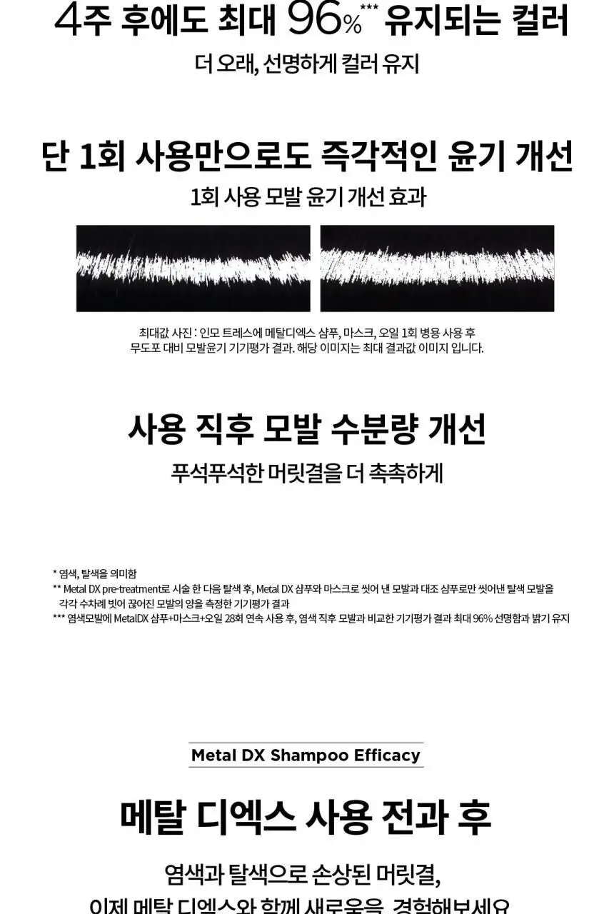 [손상모케어] 로레알 프로페셔널 메탈 디엑스 샴푸 500ml 기획 (+샴푸 100ml*2ea)/단품 상세페이지 6